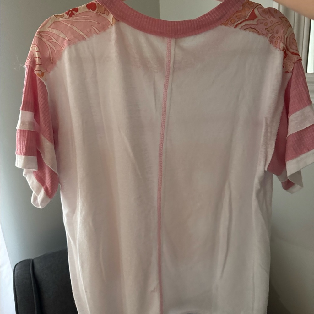 POL Women's White and Pink Graphic Tee - Picture 2 of 3